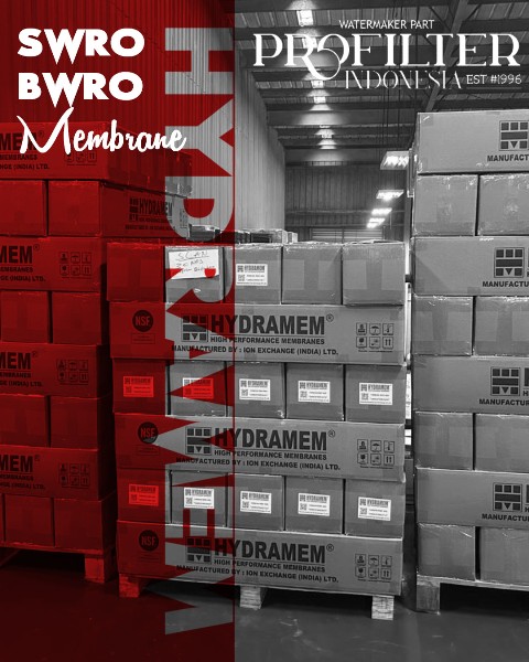 Hydramem SWRO BWRO Membrane Hydramem HM 8040-SWE-400-HR High Rejection Sea Water RO Membrane 8040 untuk sistem SWRO industri